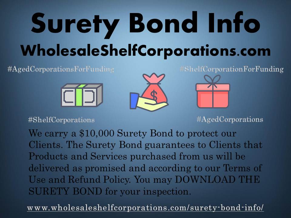 Surety Bond Info - WholesaleShelfCorporations.com